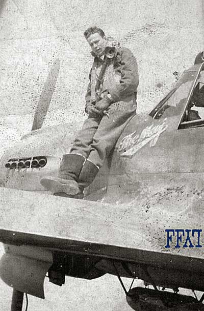 Bill Weeks with a P-40 in Alaska